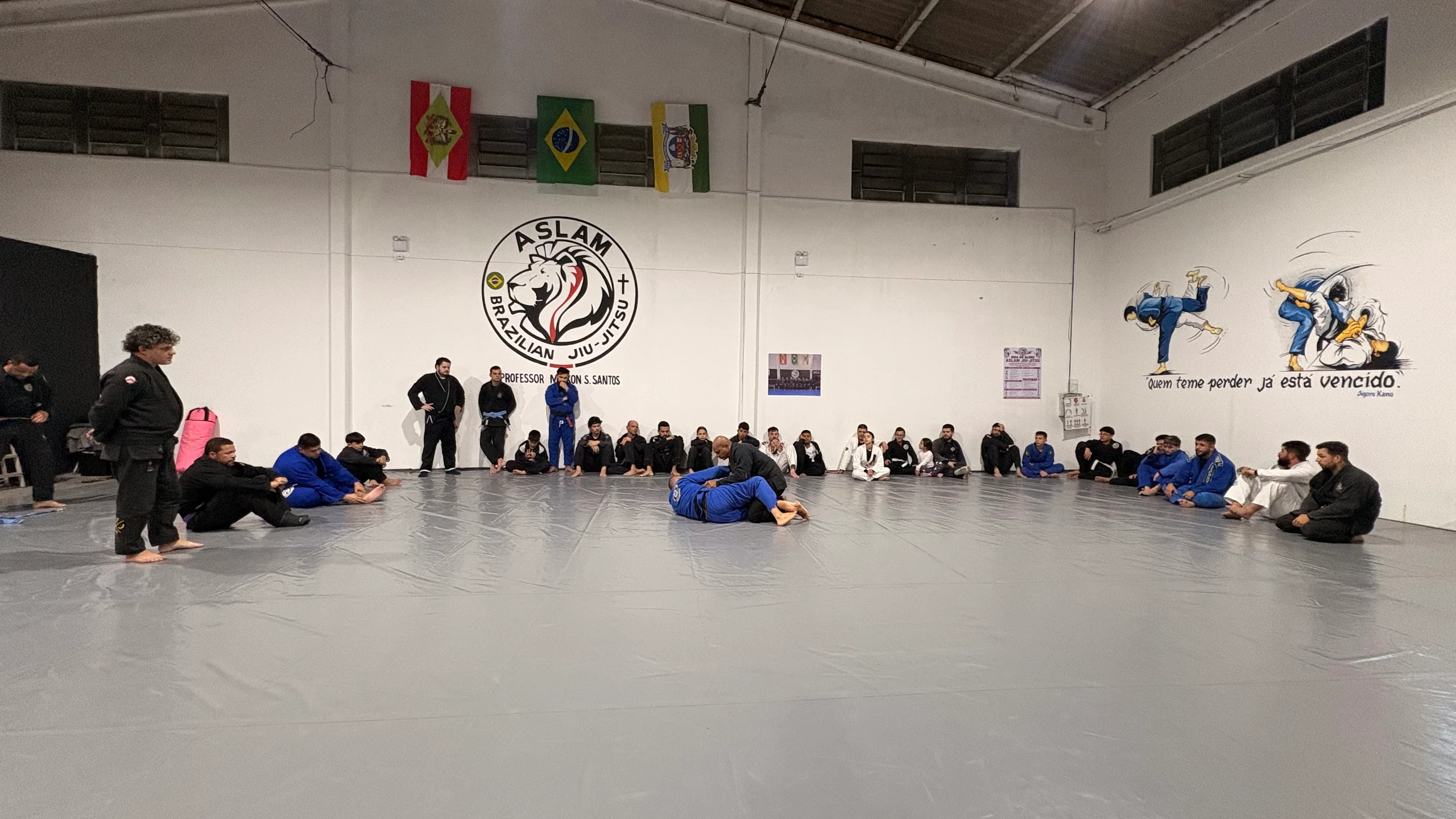 Treino de Aslam BJJ na Team Santos, Laguna, Santa Catarina