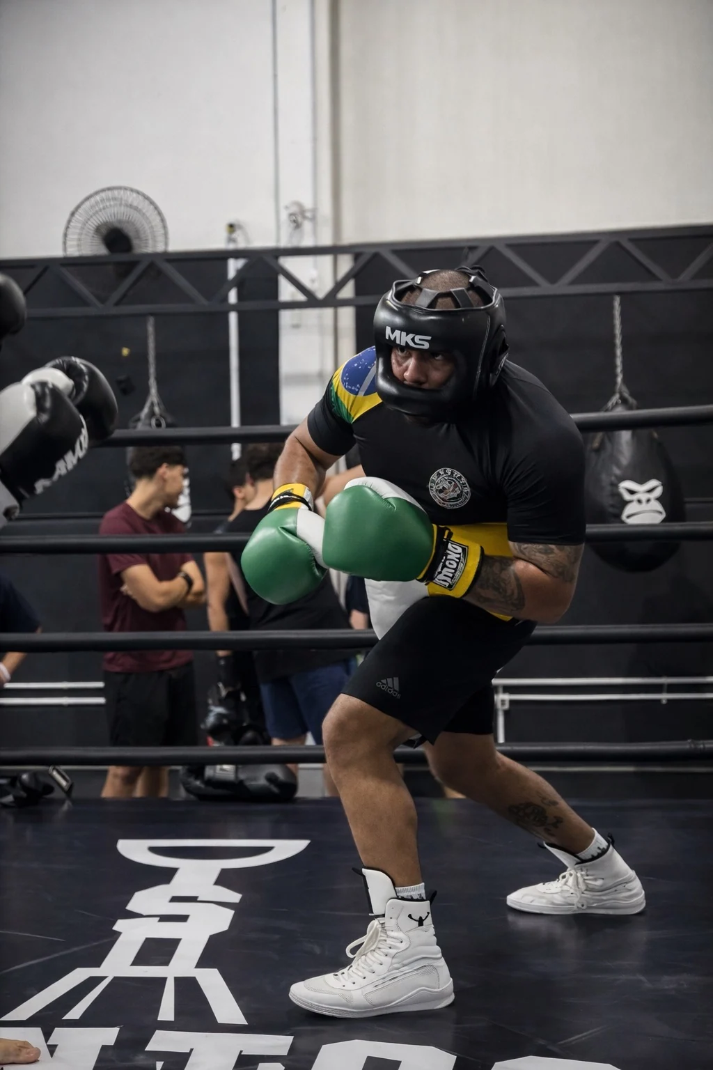 Treino de Santos Boxing na Team Santos, Laguna